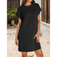 💞Rochie de buzunar elegantă cu gât rotund și culoare solidă