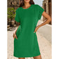 💞Rochie de buzunar elegantă cu gât rotund și culoare solidă