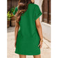 💞Rochie de buzunar elegantă cu gât rotund și culoare solidă