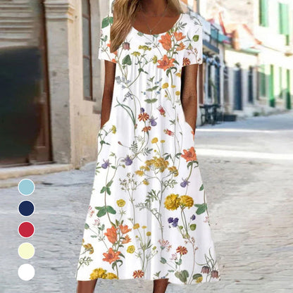Rochie maxi cu imprimeu floral pentru femei