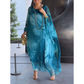 Rochie elegantă din sifon imprimat marmorat
