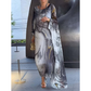 Rochie elegantă din sifon imprimat marmorat