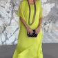 Femei respirabil vrac V-Neck Maxi rochie