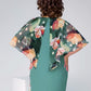 👗 Rochie Elegantă din Șifon cu Gât Rotund 🌸 | Imprimat Floral Subtil | Tăietură Fluida