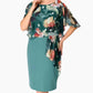 👗 Rochie Elegantă din Șifon cu Gât Rotund 🌸 | Imprimat Floral Subtil | Tăietură Fluida