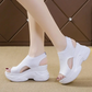 👡 Sandale Femei Toc Cuie Deschise 🌴 | Talpă Comfort | Material Respirabil