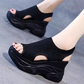 👡 Sandale Femei Toc Cuie Deschise 🌴 | Talpă Comfort | Material Respirabil