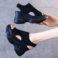 👡 Sandale Femei Toc Cuie Deschise 🌴 | Talpă Comfort | Material Respirabil
