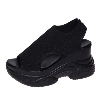 👡 Sandale Femei Toc Cuie Deschise 🌴 | Talpă Comfort | Material Respirabil