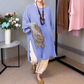 Bumbac din lenjerie rotund gât Split Seven Sleeve Top