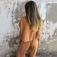 Set de două piese casual de culoare solidă pentru femei