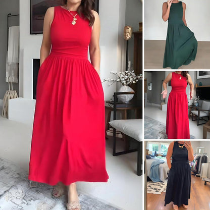 Rochie maxi elegantă de damă cu decolteu ascuțit