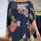 Rochie lungă imprimată cu gât rotund elegant pentru femei