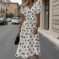 👗 Rochie midi cu decolteu în V și imprimeu Femei Fashion