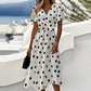 👗 Rochie midi cu decolteu în V și imprimeu Femei Fashion