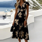 👗 Rochie midi cu decolteu în V și imprimeu Femei Fashion