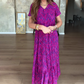 🌸Rochie plus size florală cu decolteu V