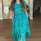 🌸Rochie plus size florală cu decolteu V
