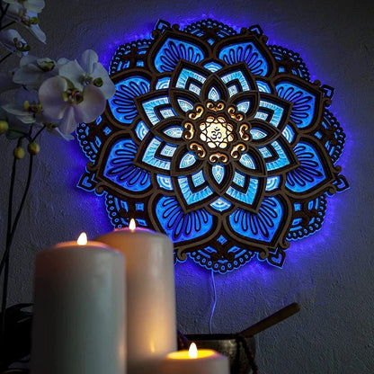 Decor frumos cu lumină nocturnă strălucitoare