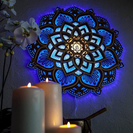 Decor frumos cu lumină nocturnă strălucitoare