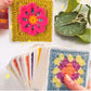 🧶✨Jocul de cărți Granny Square pentru croșetat – 50 de modele pentru combinat și asamblat