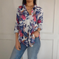 Cămașă elegantă cu imprimeu floral și nasturi