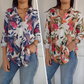 Cămașă elegantă cu imprimeu floral și nasturi
