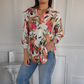 Cămașă elegantă cu imprimeu floral și nasturi