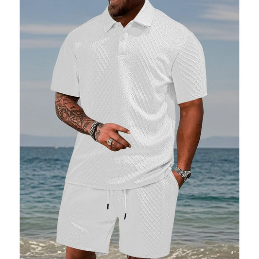 🔥 Set Barbatesc de Vara 👕🩳 Cămașă scurtă & Pantaloni cu cordon!